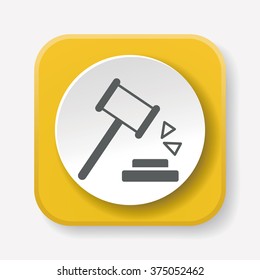 financial hammer icon