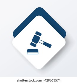 financial hammer icon