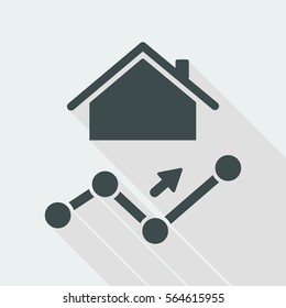Financial housing market - Vector web icon