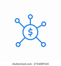 financial hub icon sign vector