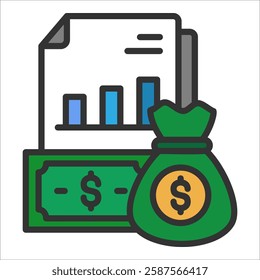 Financial Icon Element For Design