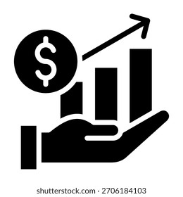 Financial Icon Glyph Design Vector Illustration