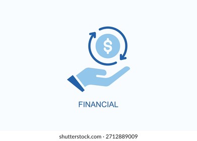 Ilustração De Vetor Isolada De Ícone Financeiro Ou Logotipo