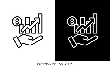 Financiero con diseño de conjunto de iconos