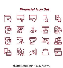Financial Icon Set Flat Design