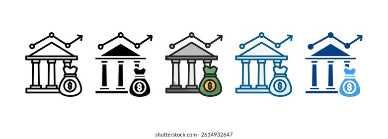 Financial Icon Set Multiple Style Collection