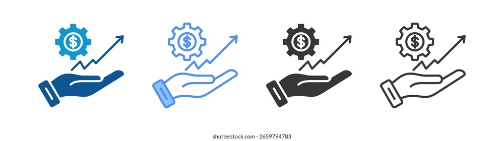 Financial Icon Set Multiple Style Collection