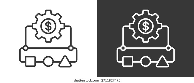 Conjunto De Iconos Financieros Colección De Vector Aislada En Blanco Y Negro