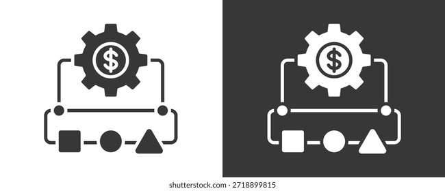 Financial Icon Set Vector Collection Isolated In Black And White