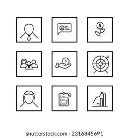 Financial icon set. vector illustration.