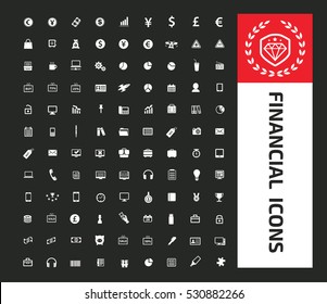 Financial icon set,clean vector