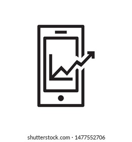 Financial icon vector. Advertising symbol. Linear style sign for mobile concept and web design. Digital marketing symbol illustration. Pixel vector graphics - Vector.