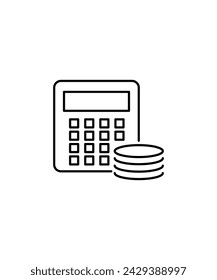 financial icon, vector best line icon.