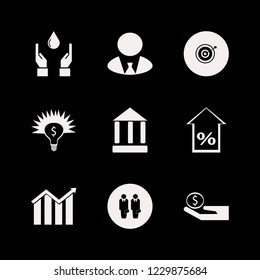 financial icon. financial vector icons set growing graph, money ideas, businessmen and businessman