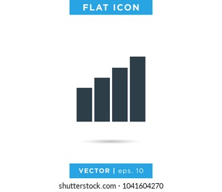 Financial Icon Vector Logo Design Template. Growing Graph Sign and Symbol