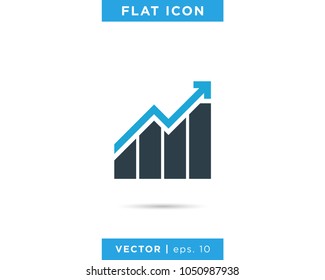 Financial Icon Vector Logo Design Template. Growing Graph Sign and Symbol 