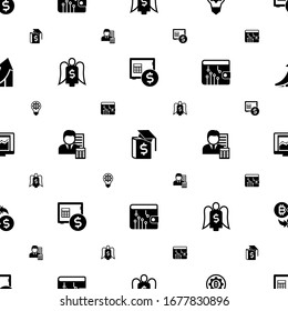 el patrón de iconos financieros es transparente. Incluido depósito de alquiler editable, educación empresarial, innovación en tecnología financiera, inversor ángel, iconos contables. iconos financieros para web y móvil.