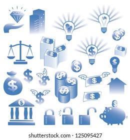 Financial icons set