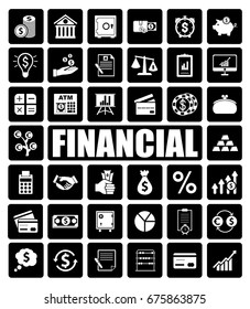 Financial icons set