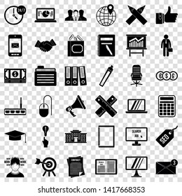 Financial icons set. Simple style of 36 financial vector icons for web for any design