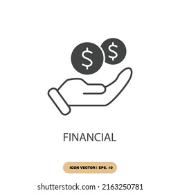 financial icons  symbol vector elements for infographic web