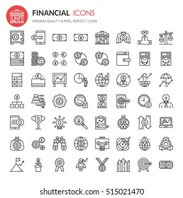 Financial Icons , Thin Line and Pixel Perfect Icons