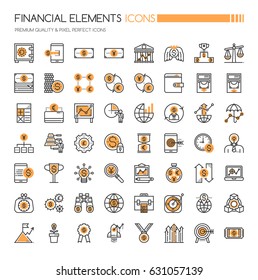 Financial Icons , Thin Line and Pixel Perfect Icons