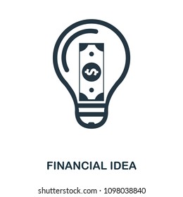 Financial Idea icon. Flat style icon design. UI. Illustration of financial idea icon. Pictogram isolated on white. Ready to use in web design, apps, software, print
