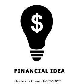 Financial Idea icon. Flat style icon design. UI. Illustration of financial idea icon. Pictogram isolated on white. Ready to use in web design, apps, software, print.