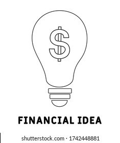 Financial Idea icon . Flat style icon design. UI. Illustration of financial idea icon. Pictogram isolated on white. Ready to use in web design, apps, software, print.