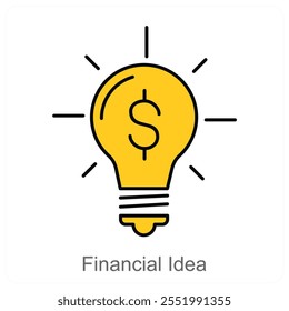 Financial Idea and paln icon concept