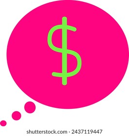 Financial idea with speech bubble