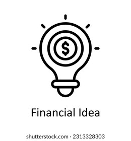 Financial Idea Vector    outline  Icon Design illustration. Digital Marketing  Symbol on White background EPS 10 File