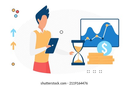 Financial improving with time management strategy. Planning and coordination budget schedule tricks