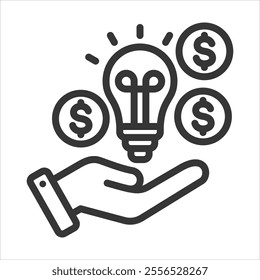 Financial Incentive Outline Icon Vector Illustration