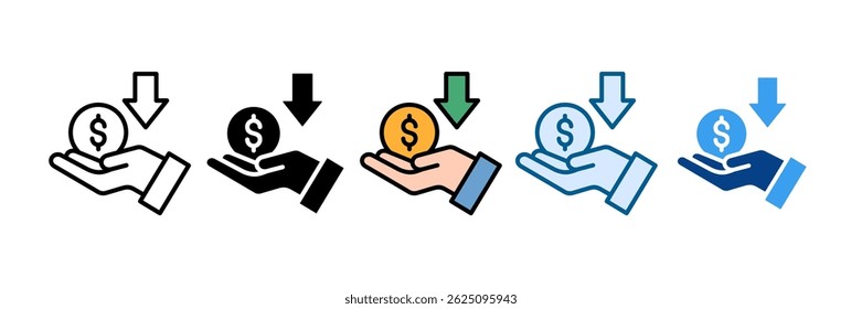 Financial Inclusion Icon Set Multiple Style Collection