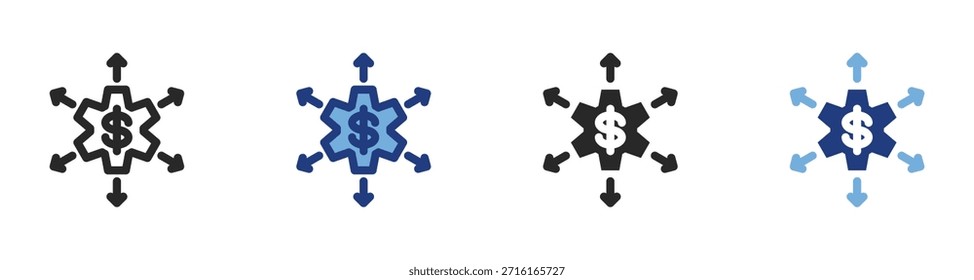 Financial Inclusion Icon Set With Multiple Styles Vector Illustration