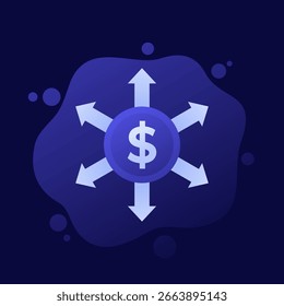 Icono de inclusión financiera, diseño de Vector