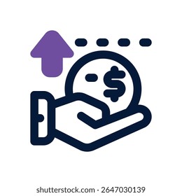financial income duotone icon. Sleek and modern vector icon for websites, mobile apps, marketing materials, and corporate design. Fully scalable and ready to use.
