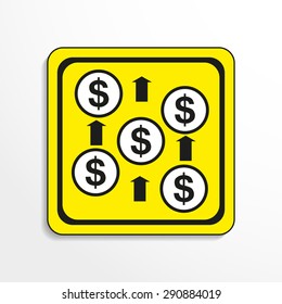 Financial income. Vector icon.