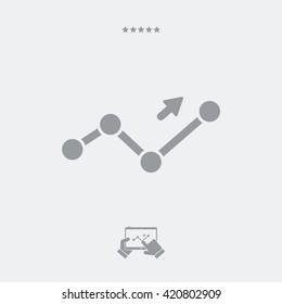 Financial increase report icon