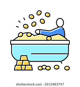 financial independence freedom money color icon vector. financial independence freedom money sign. isolated symbol illustration