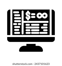 financial independence glyph icon vector. financial independence sign. isolated symbol illustration