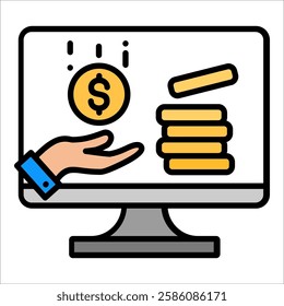 Financial Independence Icon Element For Design