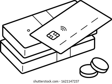 Financial independence. Vector outline icon.