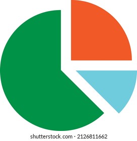 financial indicator circle chart and trading symbol vector isolated white