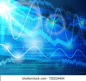 Financial indicators Abstract background
