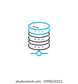 Financial indicators vector thin line stroke icon. Financial indicators outline illustration, linear sign, symbol concept.