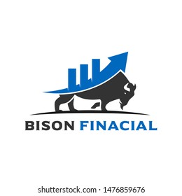 financial industry bison logo design