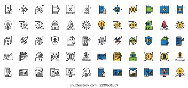 Financial Industry Icons  Simple Set For Using In Website Graphics Report Logo Infographics, Best Quality Outline Symbol Collection Icon Vector Illustration 